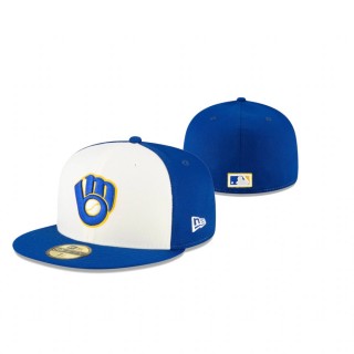 Brewers White Royal Cooperstown Collection Hat