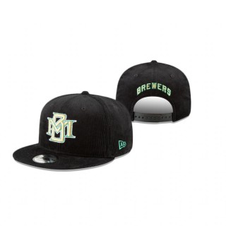 Milwaukee Brewers Black Corduroy 9Fifty Snapback Hat