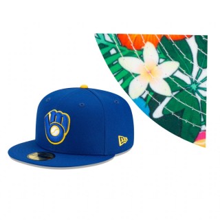 Brewers Royal Floral Under Visor 1973 World Series Replica 59FIFTY Hat
