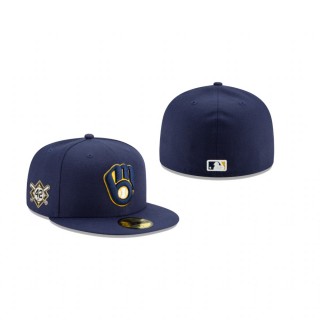Brewers Navy Jackie Robinson Day 59FIFTY Fitted Hat