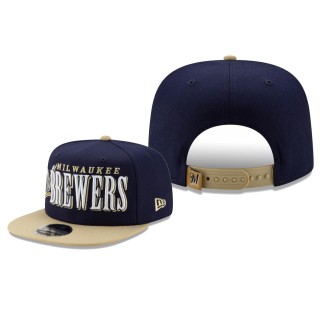 Milwaukee Brewers Navy Jumbo 9FIFTY Snapback Hat