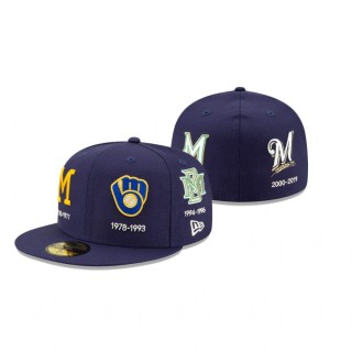 Brewers Navy Logo Progression Hat