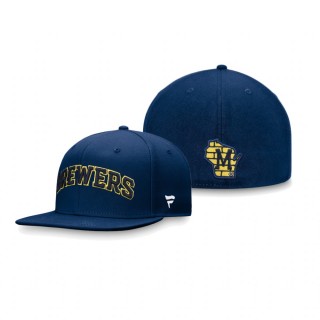 Milwaukee Brewers Navy Team Core Fitted Hat