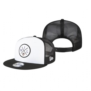 Milwaukee Brewers White Black Vert 2.0 9FIFTY Trucker Snapback Hat