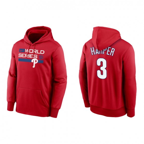 Bryce Harper Philadelphia Phillies Red 2022 World Series Authentic Collection Dugout Pullover Hoodie