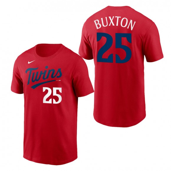 Byron Buxton Minnesota Twins Red 2023 Wordmark T-Shirt