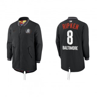 Cal Ripken Jr. Baltimore Orioles Black 2023 City Connect Authentic Collection Dugout Long Sleeve Full-Zip Jacket