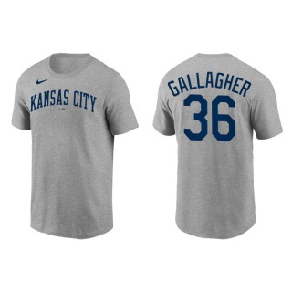 Cam Gallagher Kansas City Royals Gray Team Wordmark T-Shirt