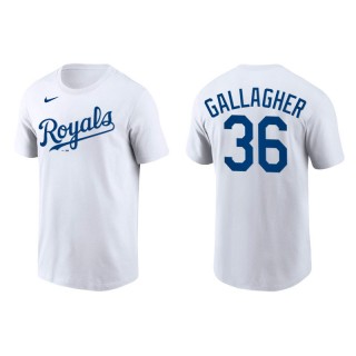 Cam Gallagher Kansas City Royals White Team Wordmark T-Shirt