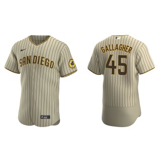 Men's San Diego Padres Cam Gallagher Tan Brown Authentic Alternate Jersey