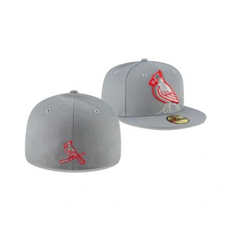 Cardinals Gray Alternate Logo Elements 59FIFTY Fitted Hat