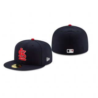 Cardinals Authentic Collection Navy 2020 59FIFTY Fitted Hat