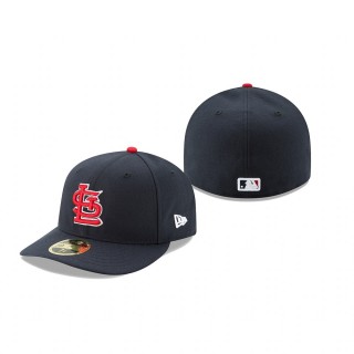 Cardinals Authentic Collection Navy Low Profile 59FIFTY Fitted Hat