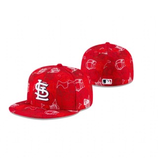 Cardinals Red Cap Chaos 59FIFTY Fitted Hat