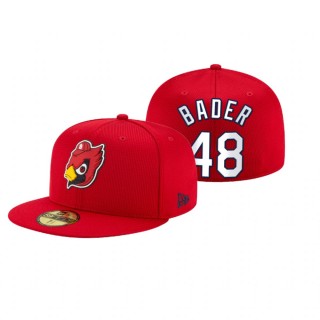 Cardinals Harrison Bader Red 2021 Clubhouse Hat