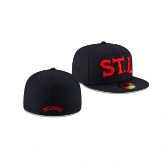 Cardinals Black Ligature 59FIFTY Fitted Hat