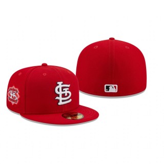 St. Louis Cardinals Red Logo Side 59FIFTY Fitted Hat