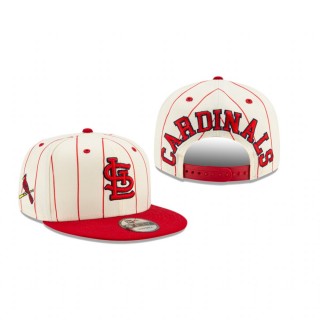 St. Louis Cardinals White Pinstripe 9FIFTY Snapback Hat