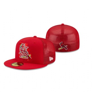 Cardinals Red State Fill Meshback Hat