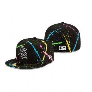 St. Louis Cardinals Black Streakpop 59FIFTY Fitted Hat