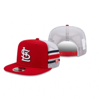 St. Louis Cardinals Red Stripe Trucker 9FIFTY Snapback Hat