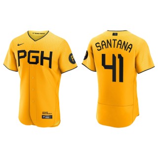 Carlos Santana Pittsburgh Pirates Gold City Connect Authentic Jersey