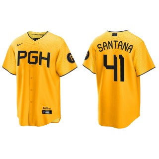 Carlos Santana Pittsburgh Pirates Gold City Connect Replica Jersey