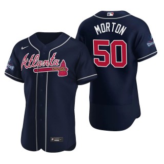 Charlie Morton Atlanta Braves Navy 2021 World Series Champions Authentic Jersey