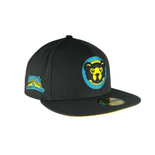Chicago Cubs Black Yellow Teal Comic Book Inspired 59FIFTY Fitted Hat