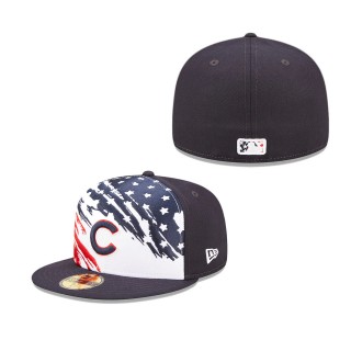 Men's Chicago Cubs Navy 2022 4th of July Independence Day On-Field 59FIFTY Fitted Hat