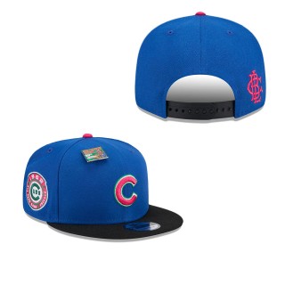 Chicago Cubs Royal Black Watermelon Big League Chew Flavor Pack 9FIFTY Snapback Hat