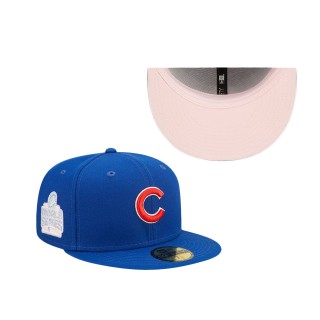 Men's Chicago Cubs Royal Pop Sweatband Undervisor 2016 MLB World Series Cooperstown Collection 59FIFTY Fitted Hat
