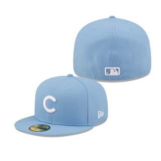 Men's Chicago Cubs Sky Blue Logo White 59FIFTY Fitted Hat
