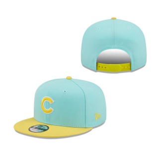 Chicago Cubs Spring Two-Tone 9FIFTY Snapback Hat Turquoise Yellow