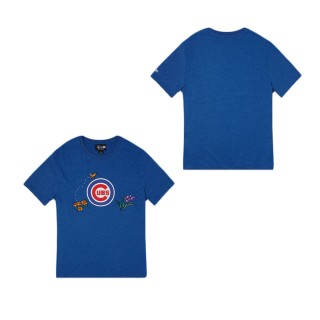 Chicago Cubs Watercolor Floral T-Shirt