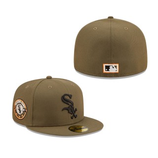 Chicago White Sox All-Star Game Hunter Flame Undervisor 59FIFTY Fitted Hat Olive