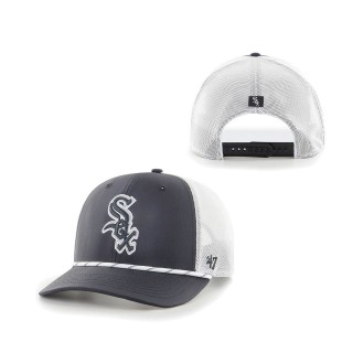 Men's Chicago White Sox Black Burden Trucker Snapback Hat