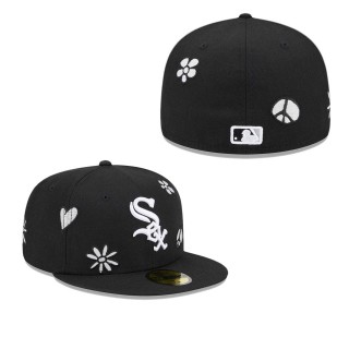 Chicago White Sox Black Sunlight Pop Fitted Hat