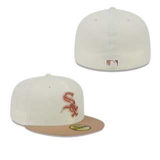 Chicago White Sox Cream Chrome Camel Rust Undervisor 59FIFTY Fitted Hat