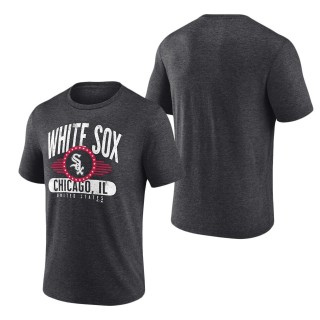 Men's Chicago White Sox Heathered Charcoal Badge of Honor Tri-Blend T-Shirt