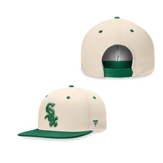 Men's Chicago White Sox Natural Kelly Green St. Patrick's Day Two-Tone Snapback Hat
