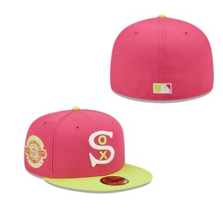 Men's Chicago White Sox Pink 1917 World Series Champions Beetroot Cyber 59FIFTY Fitted Hat