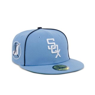 Chicago White Sox Powder Blue Pipe 59FIFTY Fitted Hat