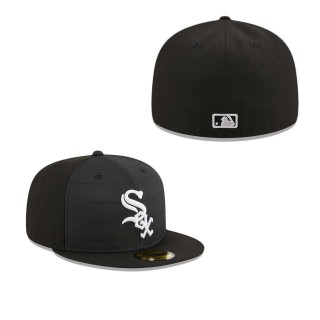 Chicago White Sox Quilt Fitted Hat Black