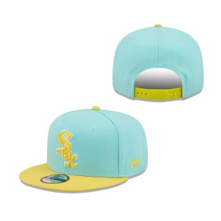 Chicago White Sox Spring Two-Tone 9FIFTY Snapback Hat Turquoise Yellow