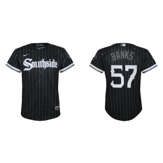 Youth Chicago White Sox Tanner Banks Black City Connect Replica Jersey