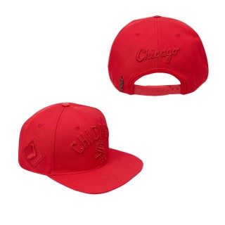 Men's Chicago White Sox Triple Red Snapback Hat