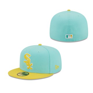 Men's Chicago White Sox Turquoise Yellow Spring Color Pack Two-Tone 59FIFTY Fitted Hat