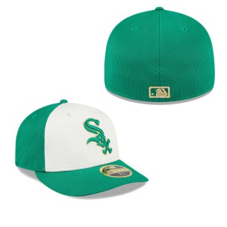 Chicago White Sox White Green 2024 St. Patrick's Day Low Profile 59FIFTY Fitted Hat
