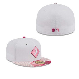 Chicago White Sox White Pink Flamingo 59FIFTY Fitted Hat